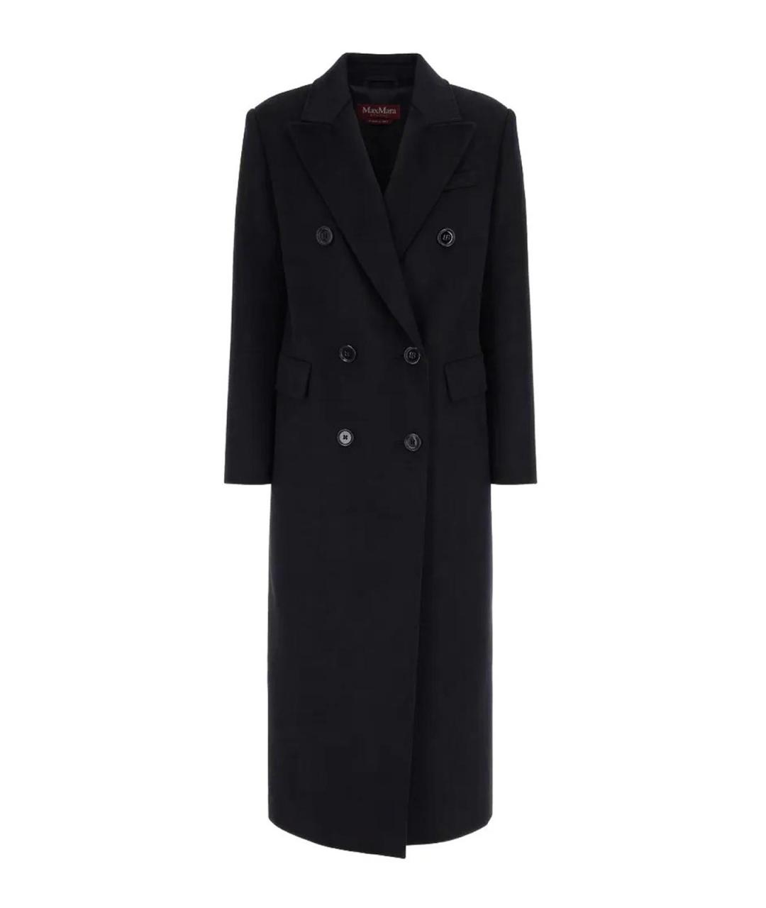 MAX MARA STUDIO Черное шерстяное пальто, фото 1