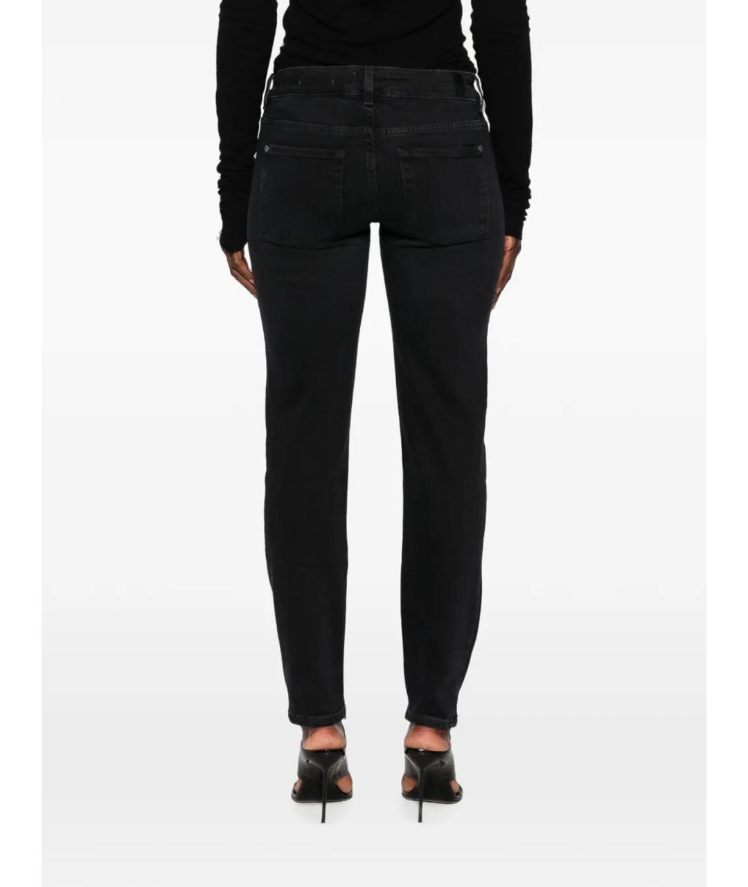 7 FOR ALL MANKIND Черные брюки узкие, фото 4
