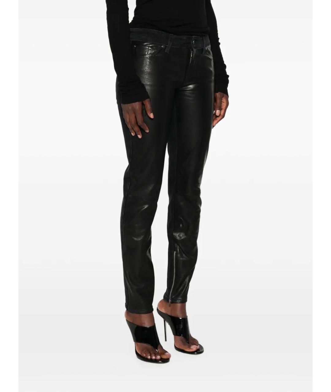 7 FOR ALL MANKIND Черные брюки узкие, фото 3