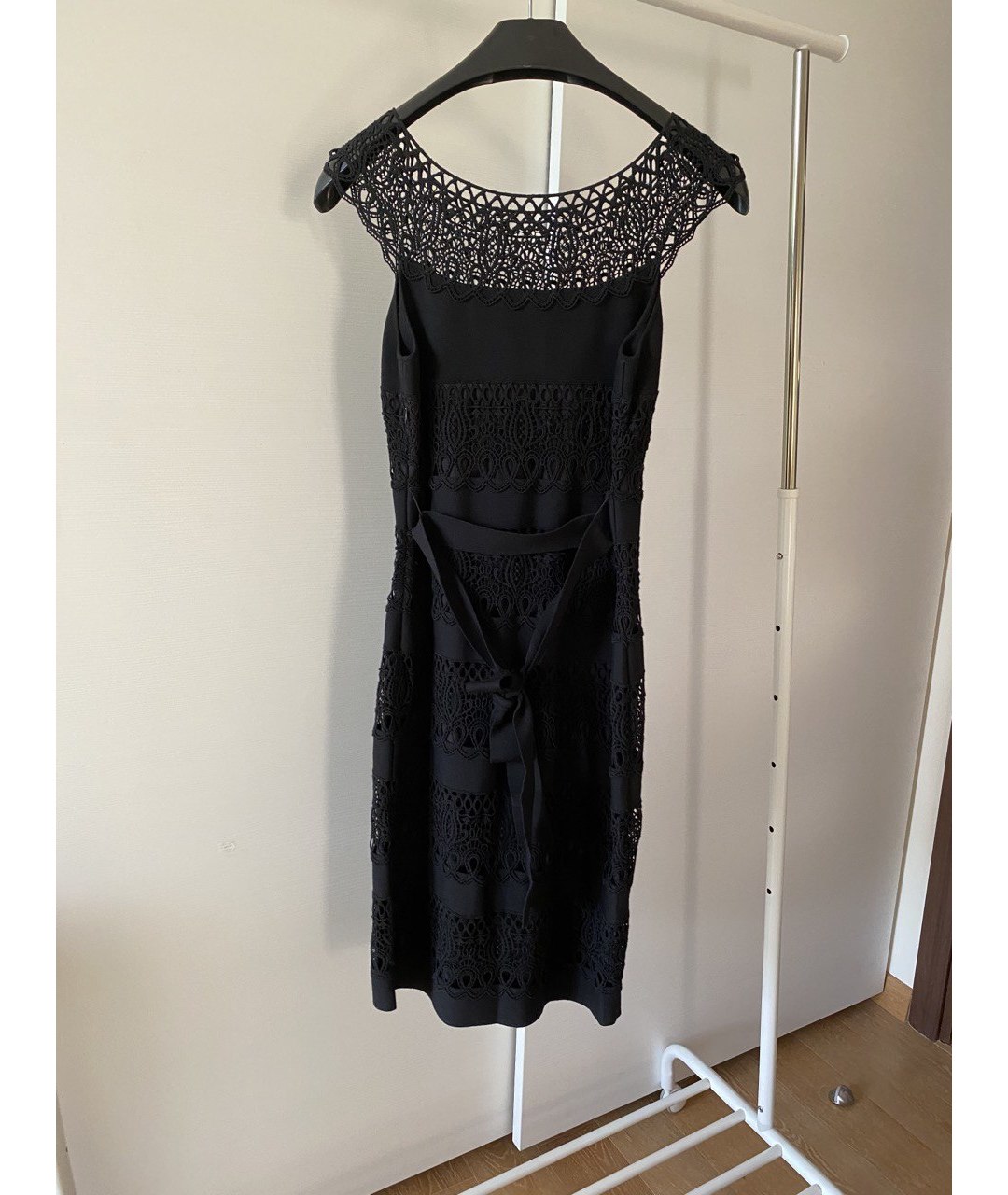 CHRISTIAN DIOR PRE-OWNED Черное шерстяное повседневное платье, фото 2