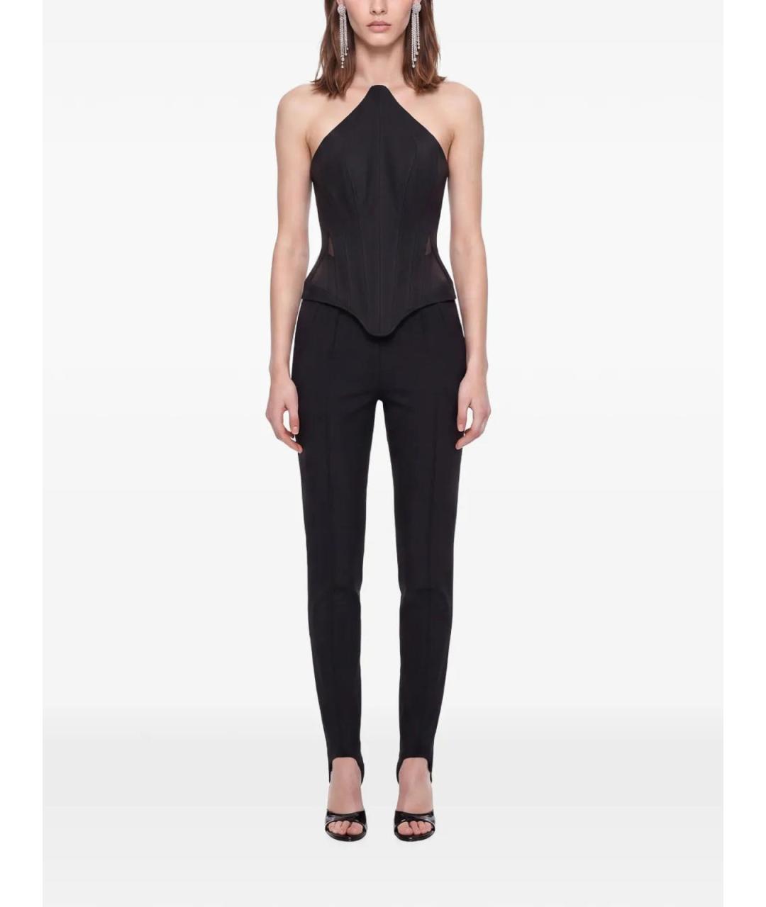 MUGLER Черные шерстяные леггинсы и велосипедки, фото 2