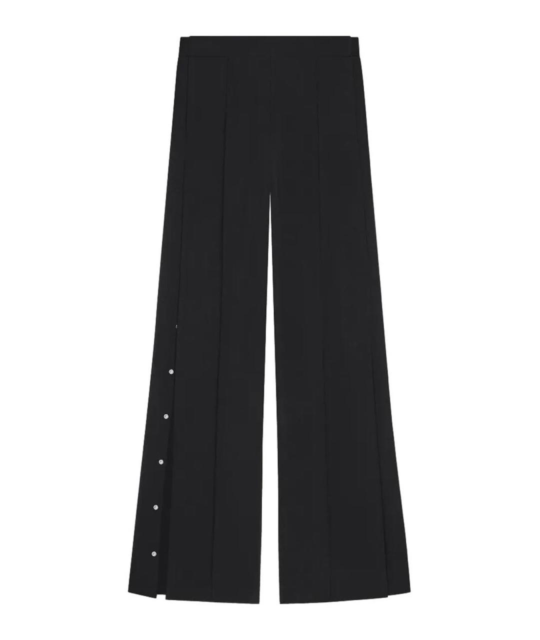 COURREGES Черные полиэстеровые брюки широкие, фото 1
