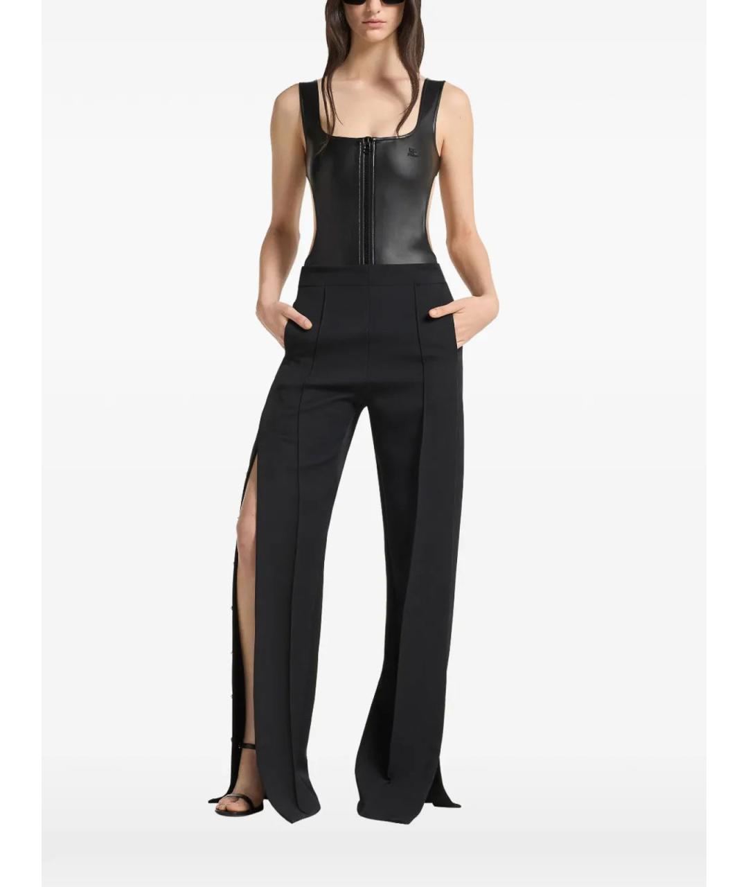 COURREGES Черное полиэстеровое боди, фото 2