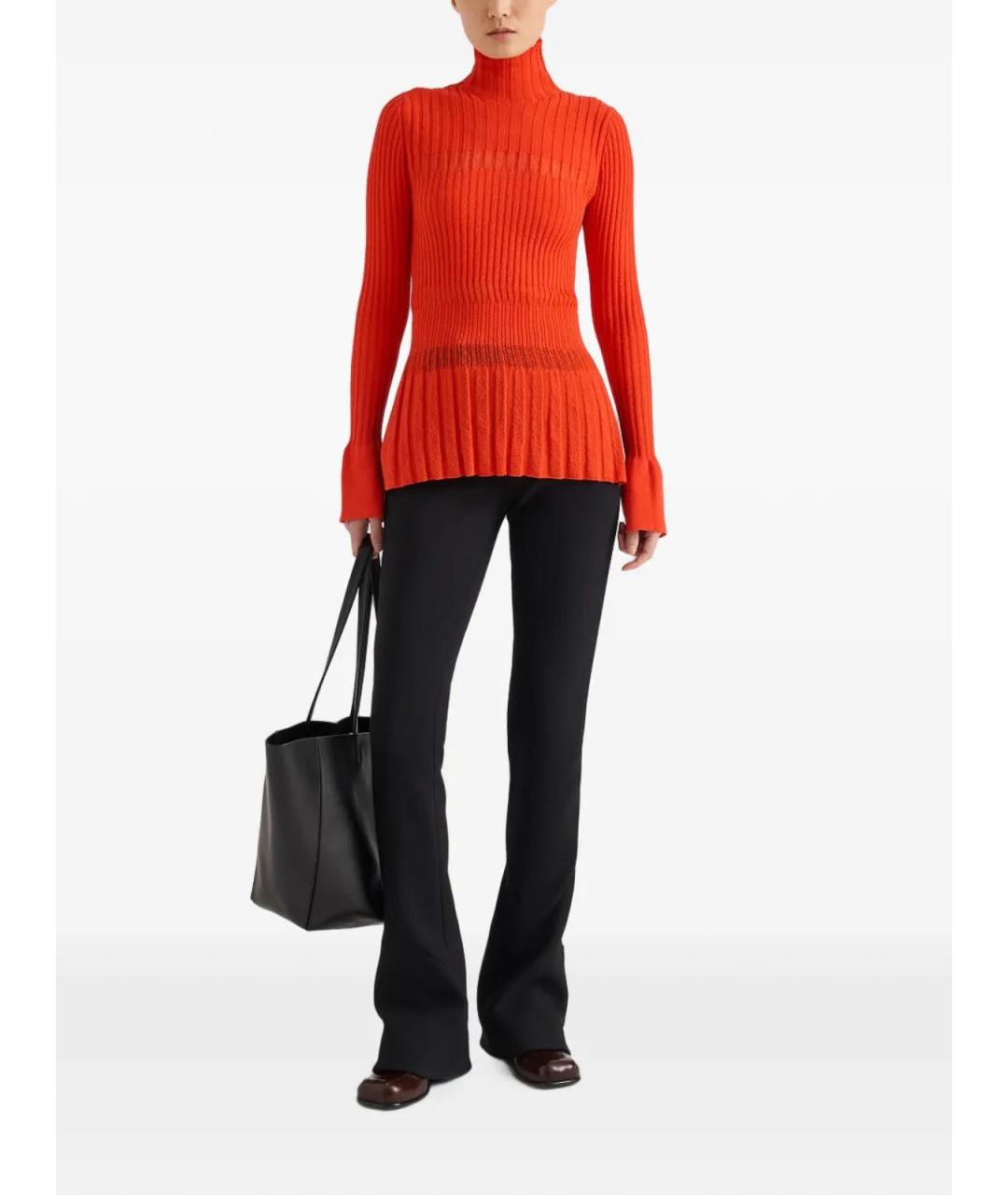 PROENZA SCHOULER Черные шерстяные брюки узкие, фото 3
