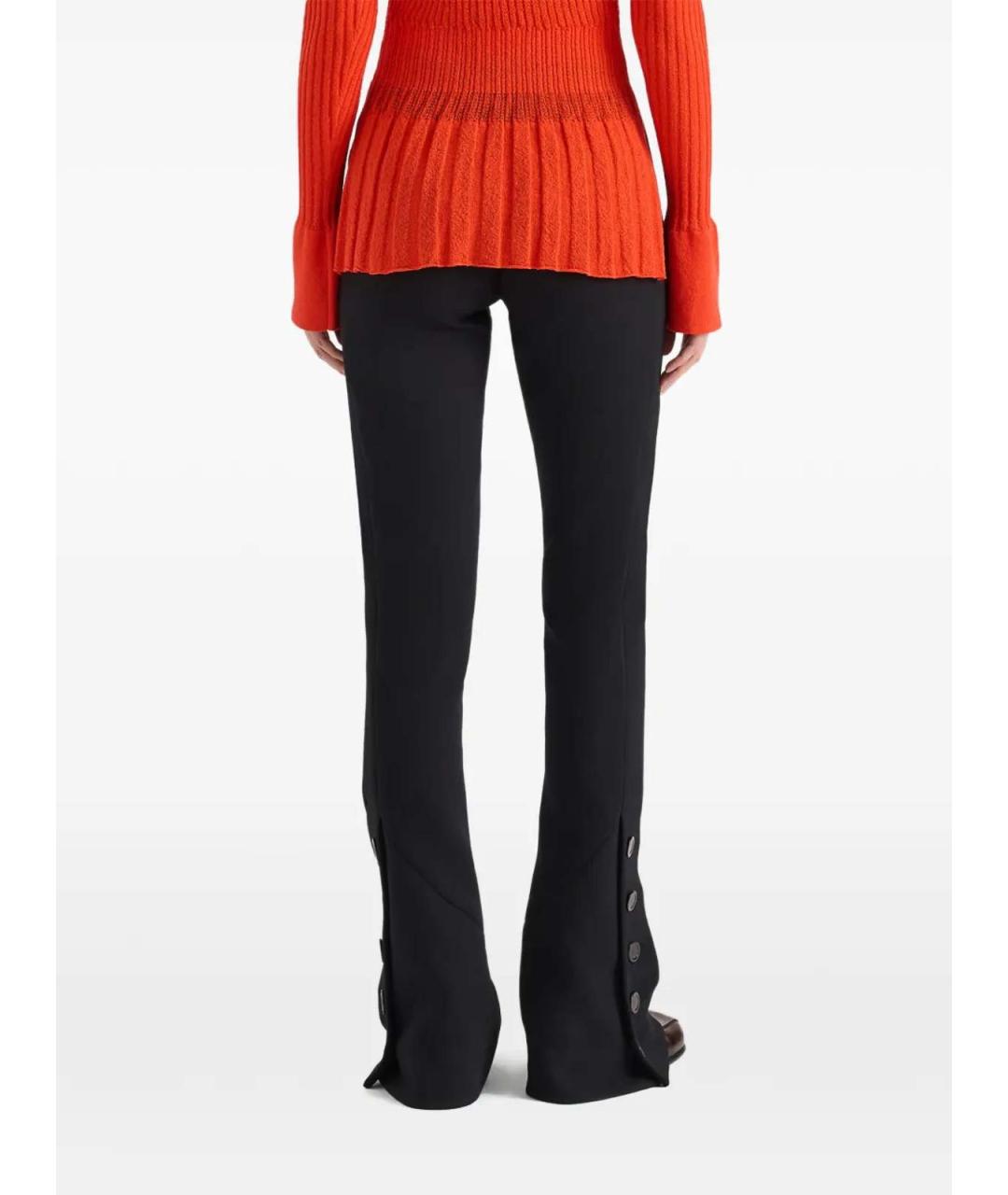 PROENZA SCHOULER Черные шерстяные брюки узкие, фото 4