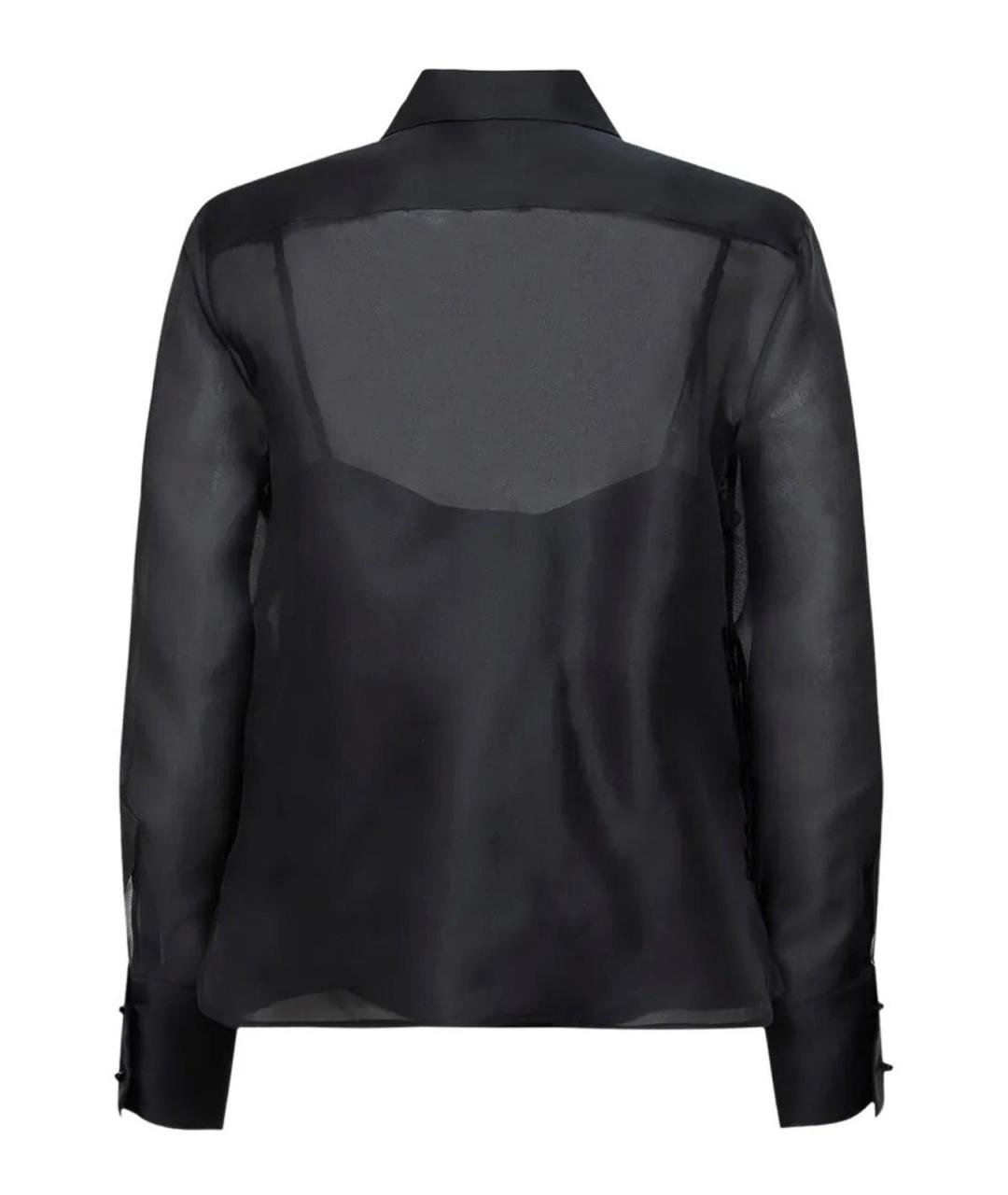MAX MARA STUDIO Черная шелковая рубашка, фото 2