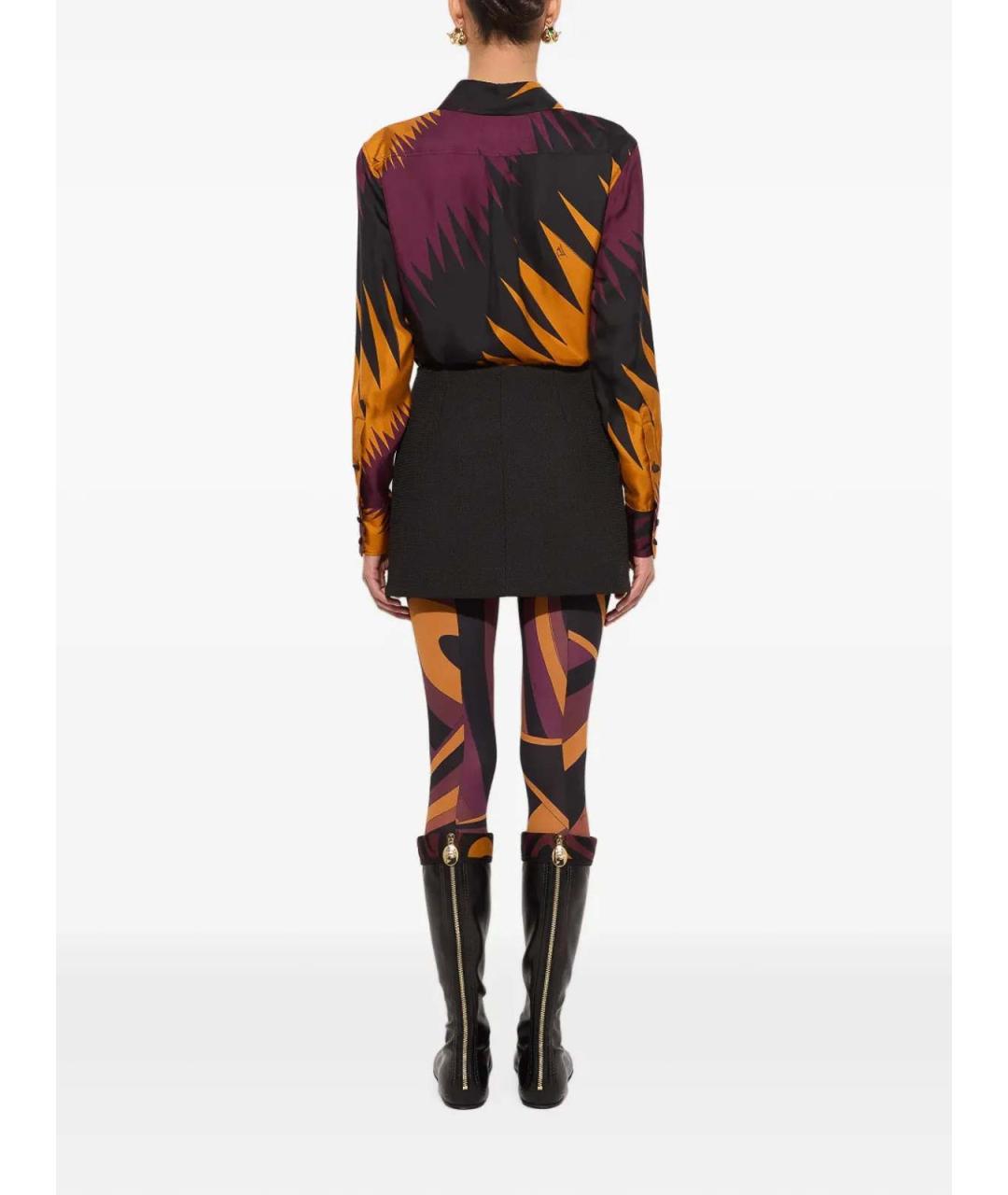EMILIO PUCCI Черная полиэстеровая юбка мини, фото 4
