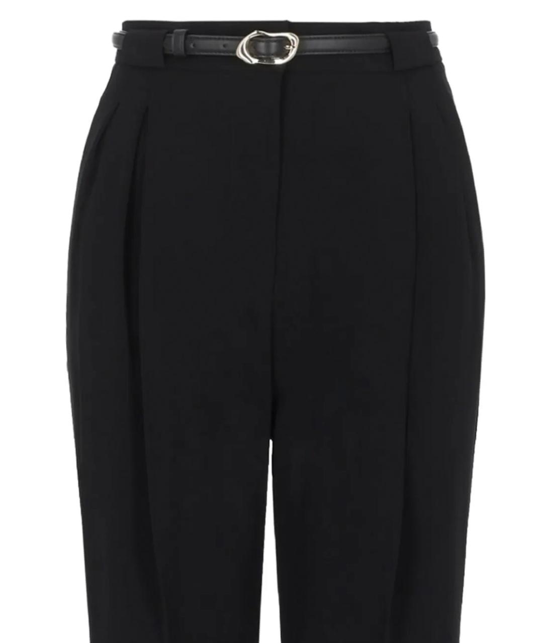 MAX MARA STUDIO Черные ацетатные прямые брюки, фото 2