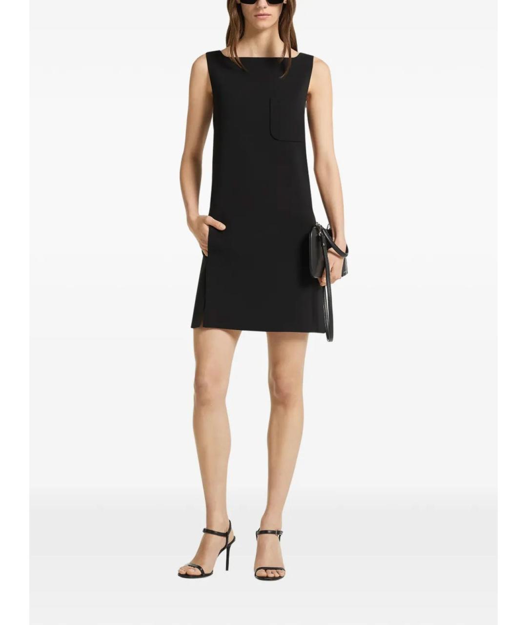 COURREGES Черное полиэстеровое коктейльное платье, фото 3