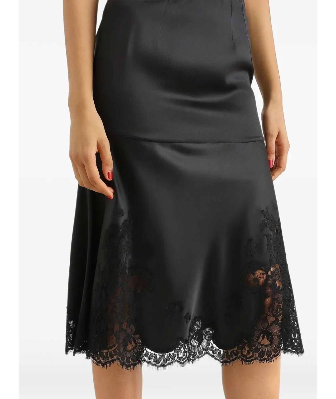DOLCE&GABBANA Черная юбка миди, фото 2