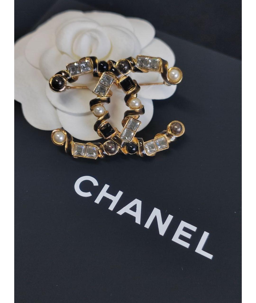 CHANEL Золотая металлическая булавка / брошь, фото 2
