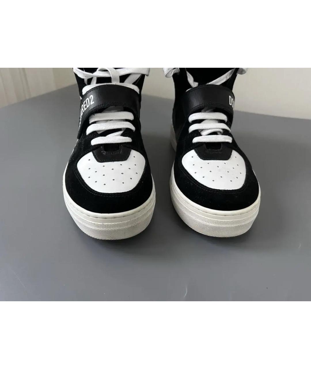 DSQUARED2 Белые кожаные кеды, фото 2