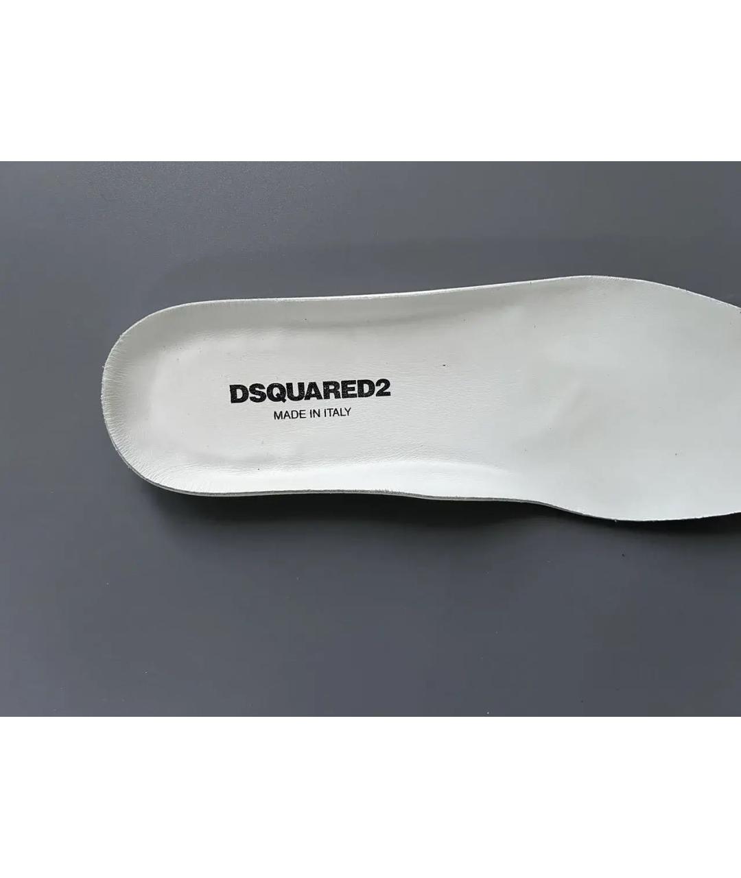 DSQUARED2 Белые кожаные кеды, фото 5