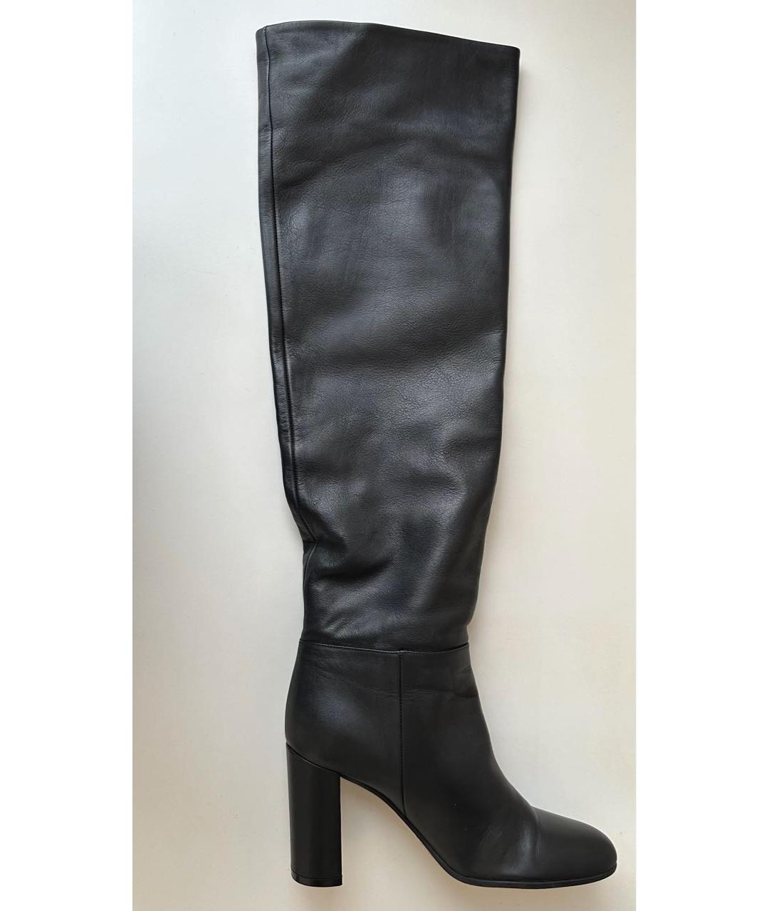 GIANVITO ROSSI Черные кожаные сапоги, фото 3