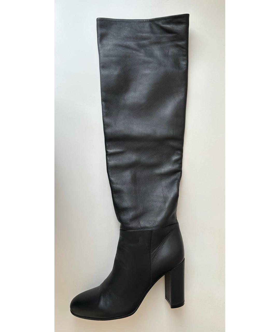 GIANVITO ROSSI Черные кожаные сапоги, фото 2