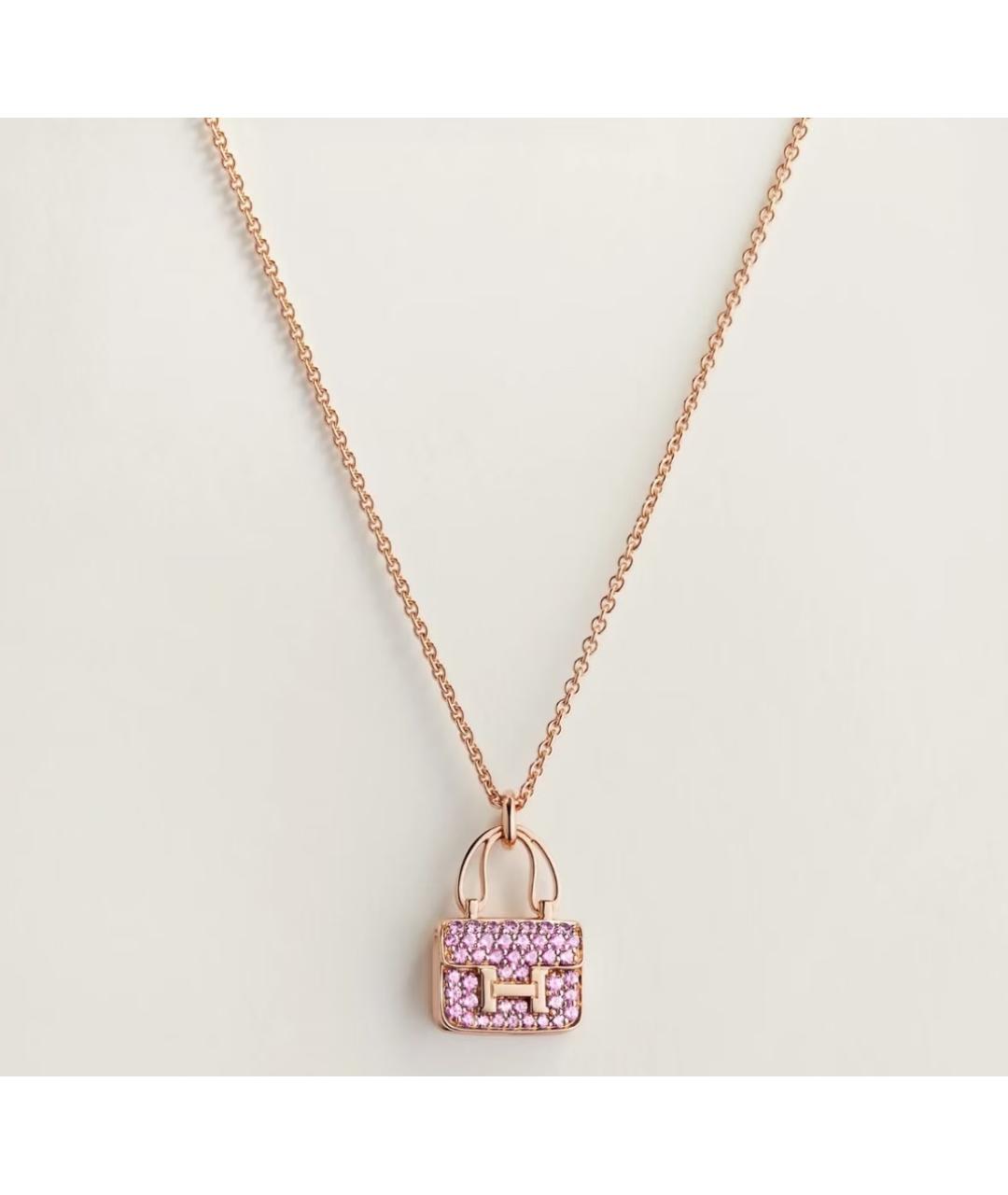 HERMES Золотое колье из розового золота, фото 5