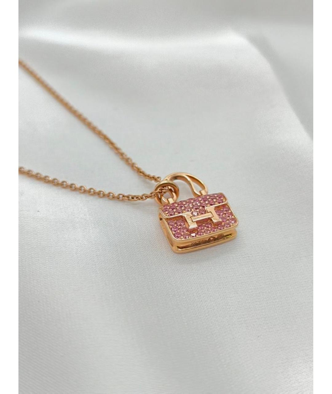 HERMES Золотое колье из розового золота, фото 4