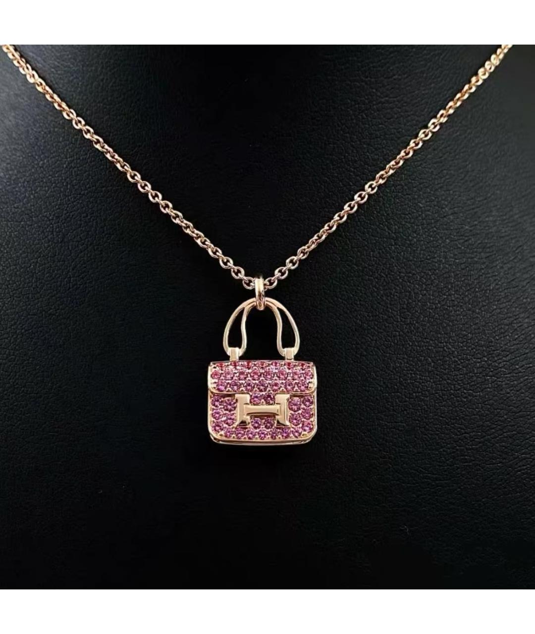 HERMES Золотое колье из розового золота, фото 2