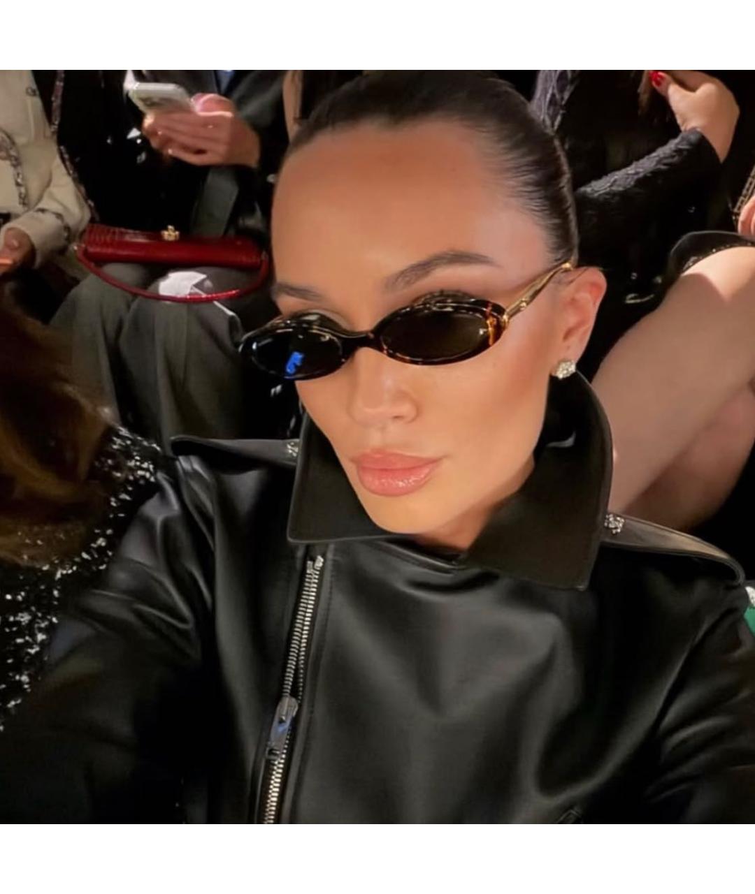 CHANEL Коричневые металлические солнцезащитные очки, фото 7