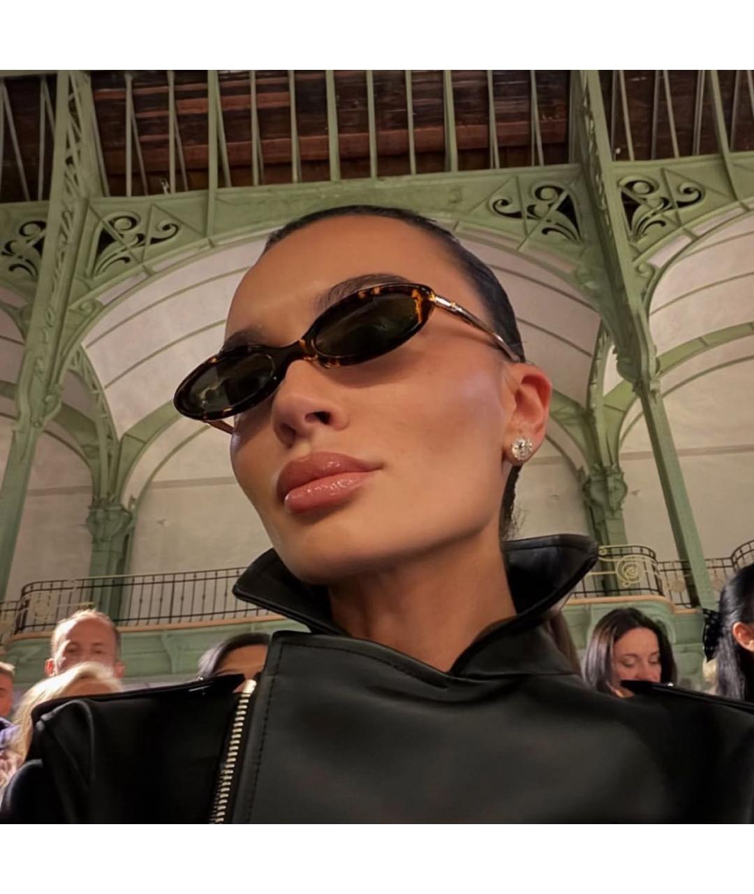 CHANEL Коричневые металлические солнцезащитные очки, фото 5
