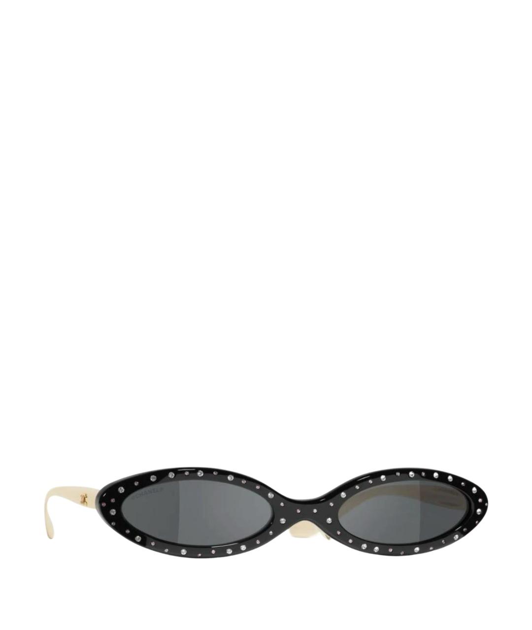 CHANEL Черные металлические солнцезащитные очки, фото 1