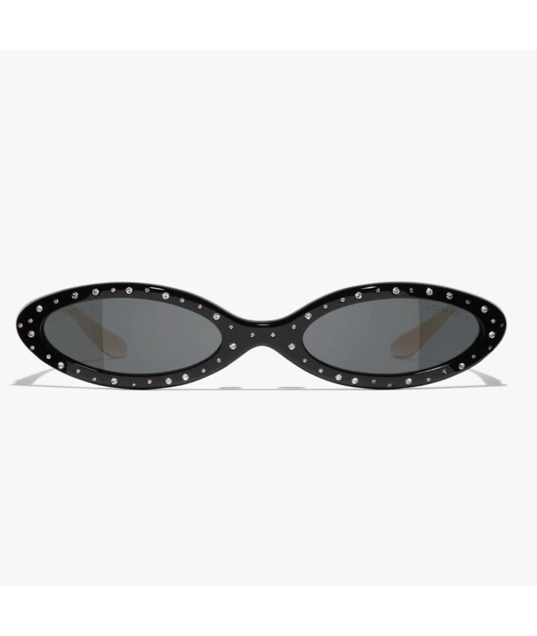 CHANEL Черные металлические солнцезащитные очки, фото 2