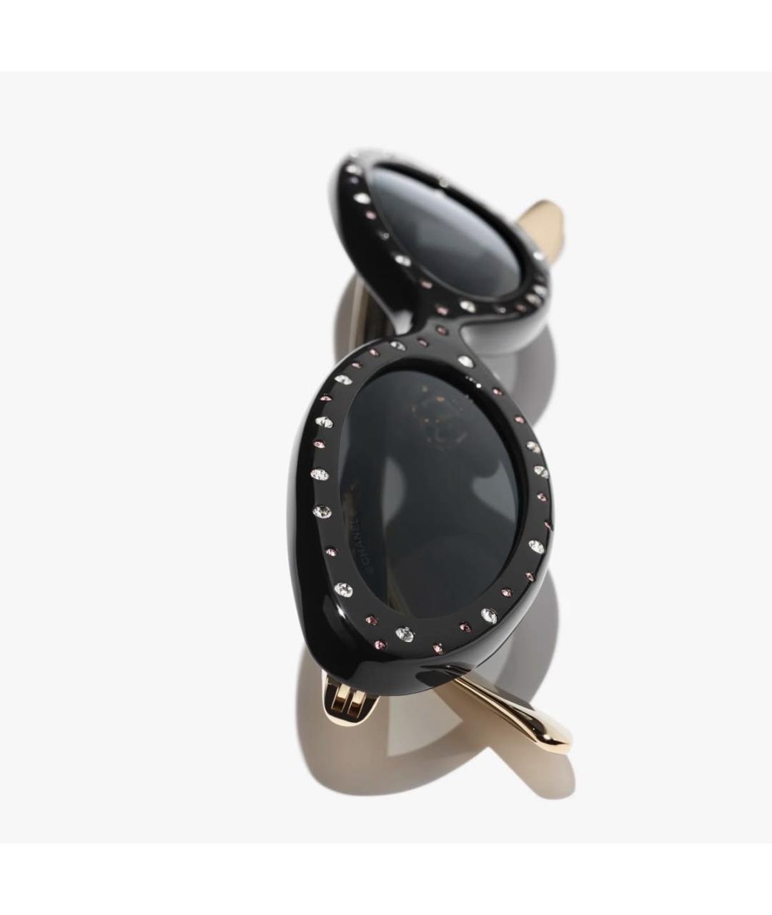 CHANEL Черные металлические солнцезащитные очки, фото 4
