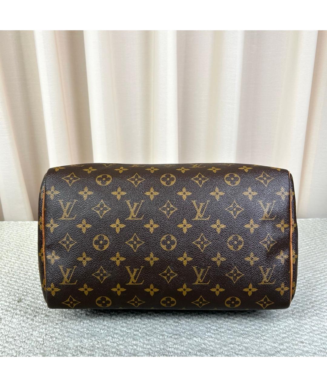 LOUIS VUITTON Коричневая сумка с короткими ручками из канвы, фото 6