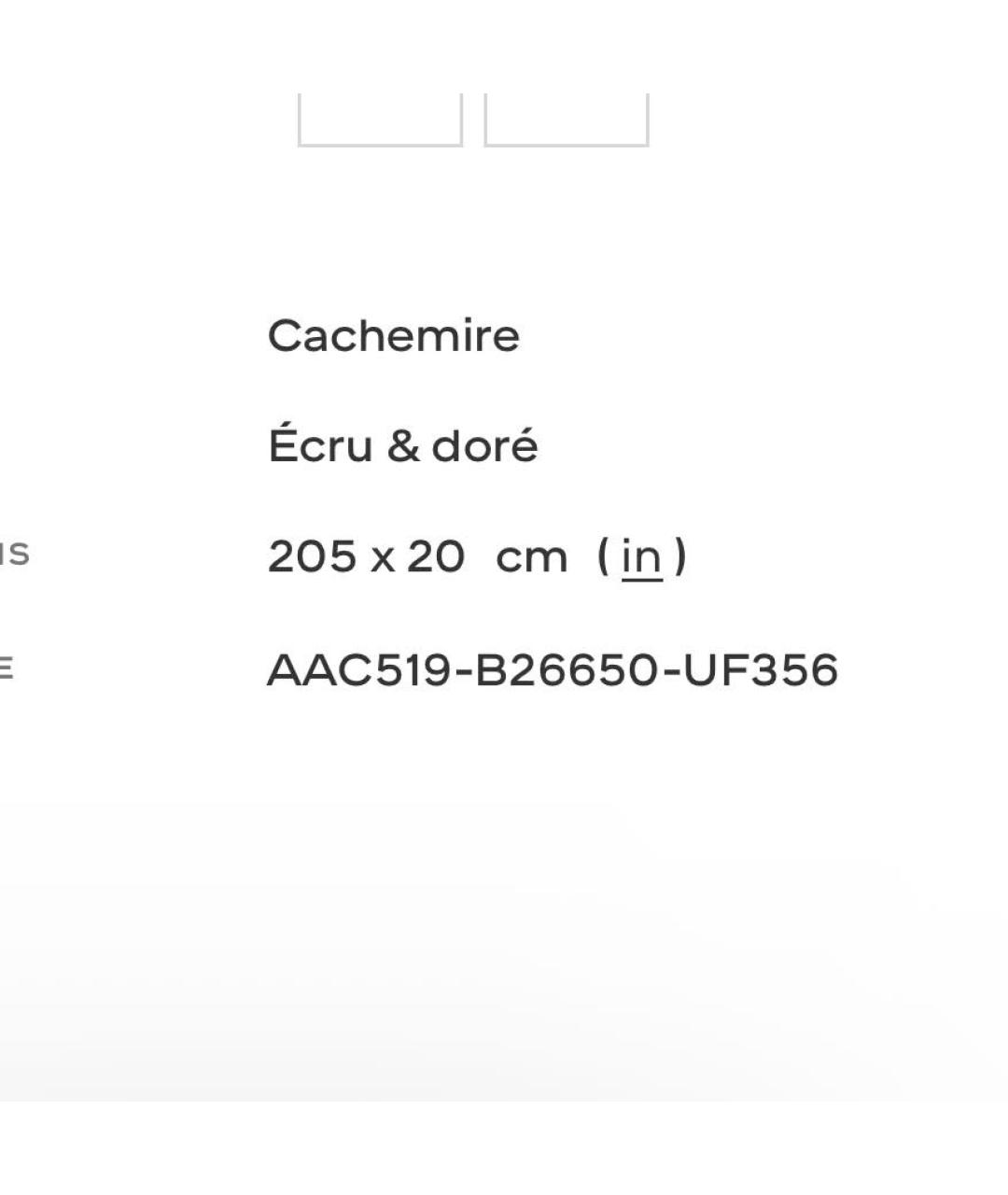 CHANEL Белый кашемировый шарф, фото 3