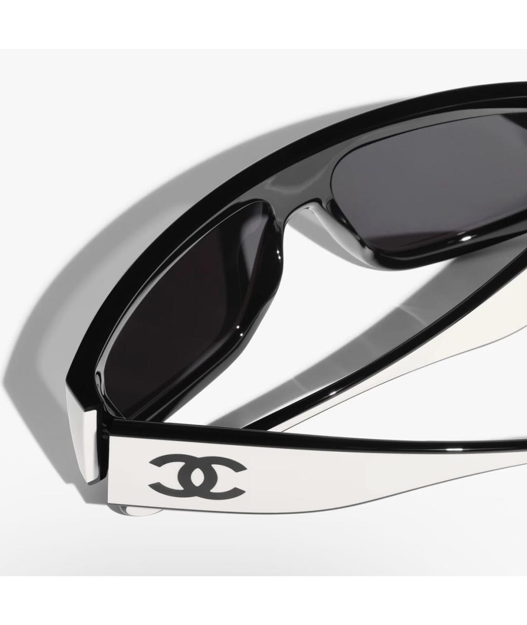 CHANEL Белые пластиковые солнцезащитные очки, фото 4