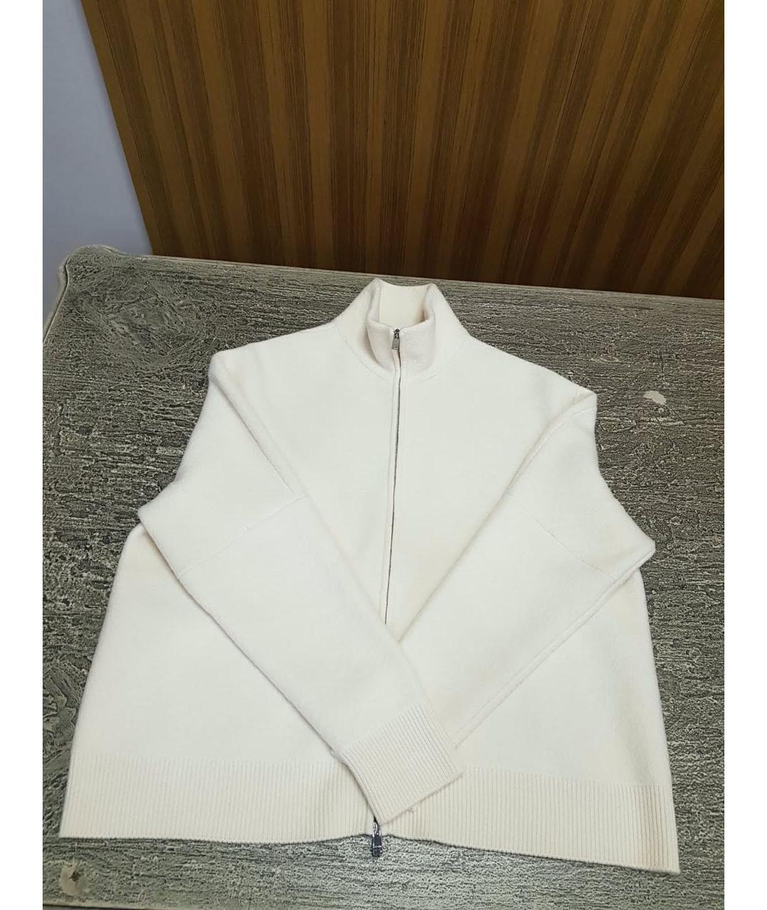 JIL SANDER Белый шерстяной кардиган, фото 3