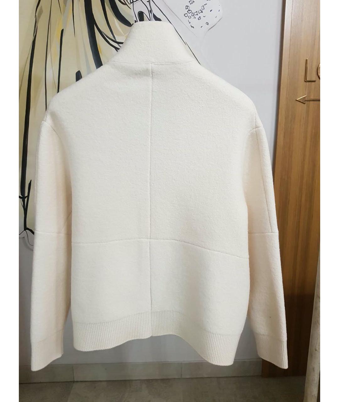JIL SANDER Белый шерстяной кардиган, фото 2