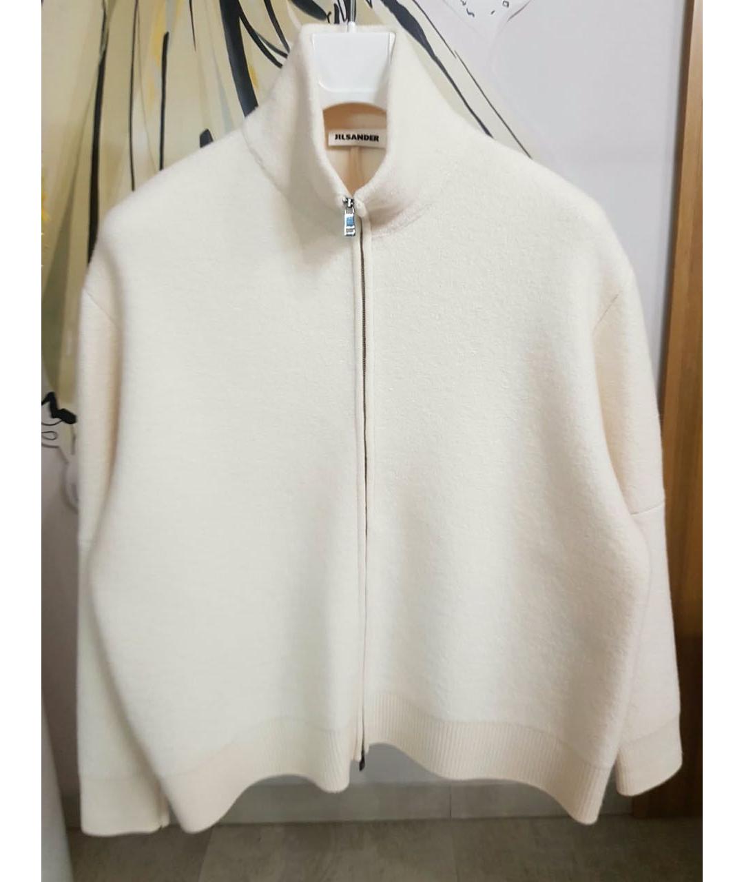JIL SANDER Белый шерстяной кардиган, фото 6