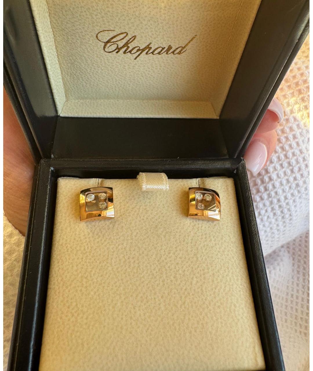 CHOPARD Золотые серьги из розового золота, фото 2