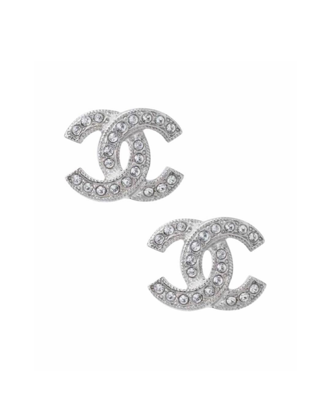 CHANEL Серебряные металлические серьги, фото 8