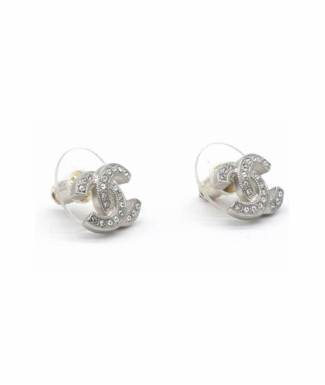 CHANEL Серебряные металлические серьги, фото 2
