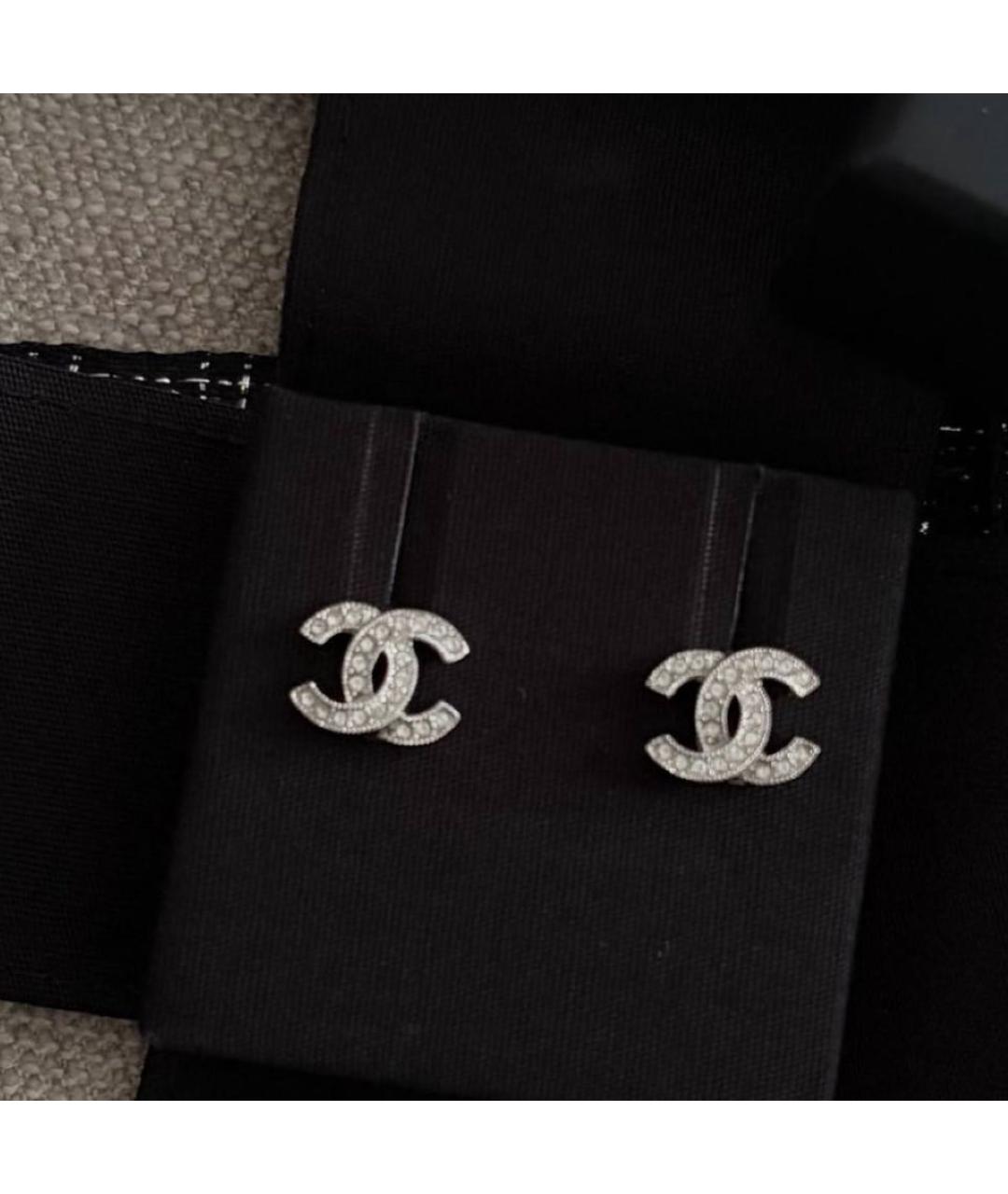 CHANEL Серебряные металлические серьги, фото 6