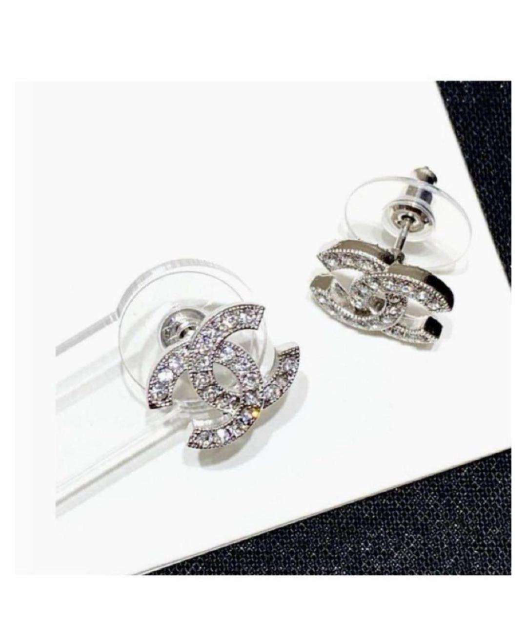 CHANEL Серебряные металлические серьги, фото 4