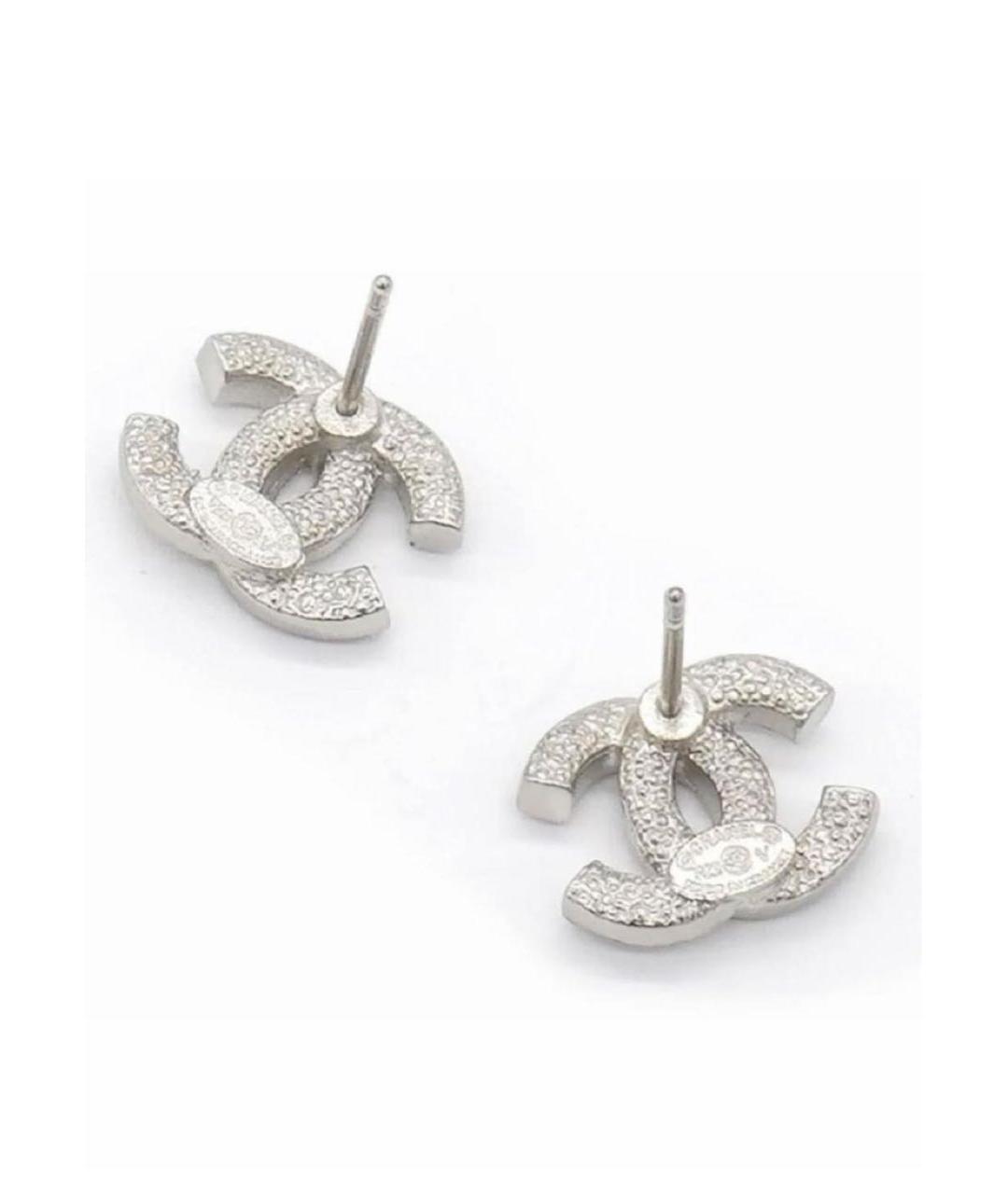 CHANEL Серебряные металлические серьги, фото 3