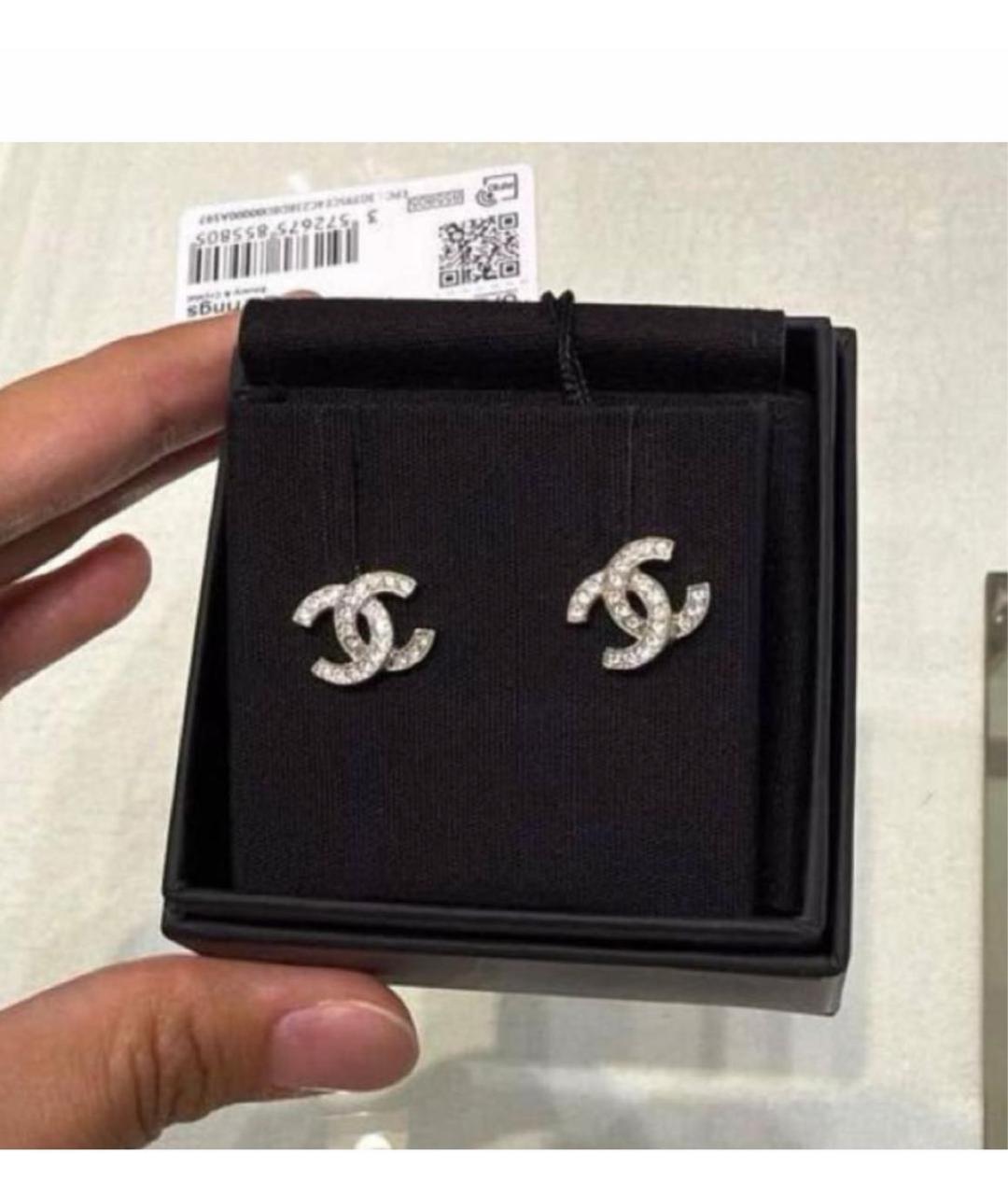 CHANEL Серебряные металлические серьги, фото 5