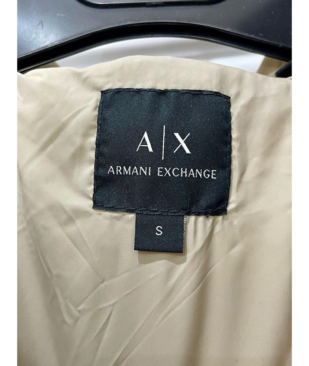 ARMANI EXCHANGE Бежевая полиэстеровая куртка, фото 3