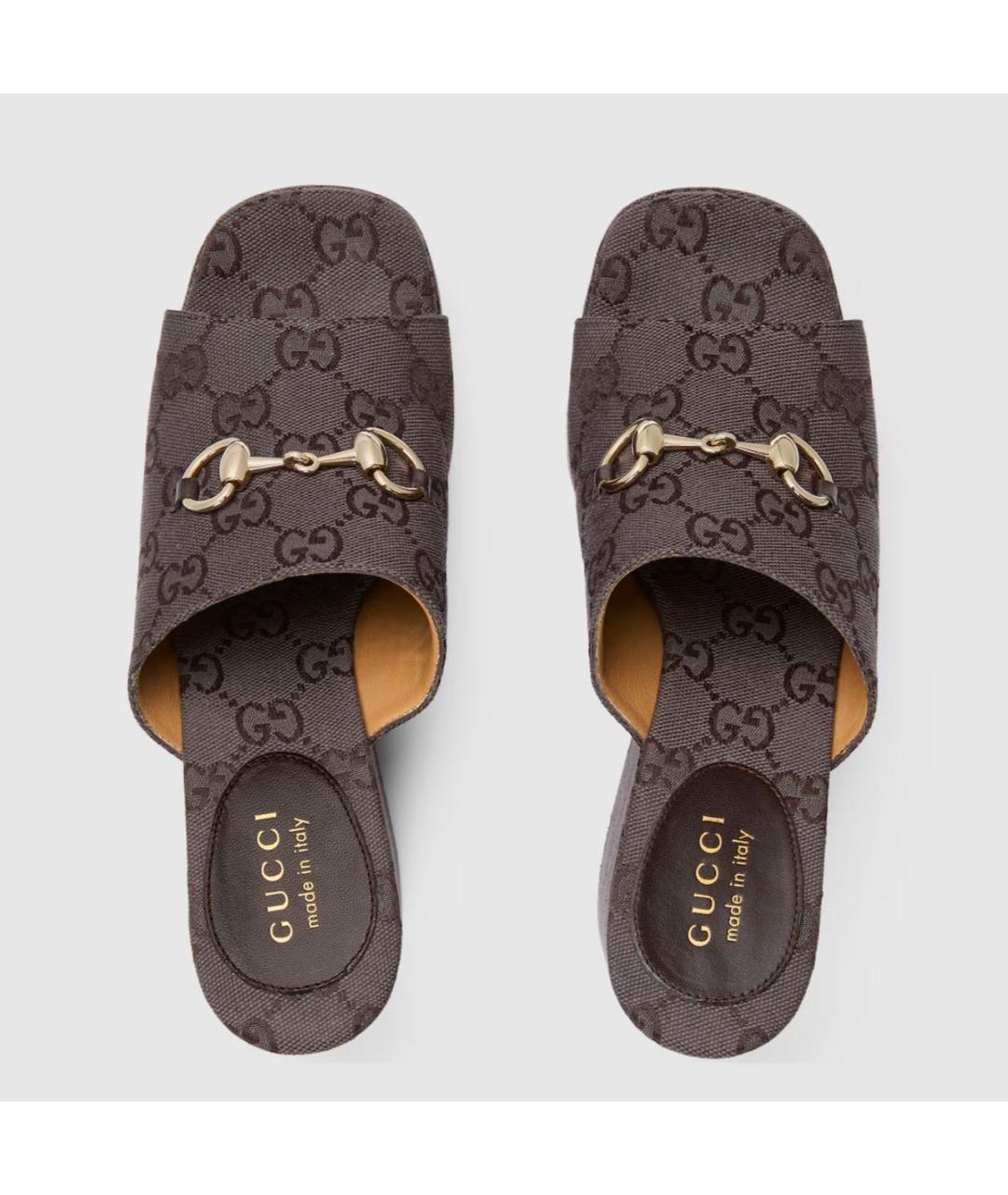 GUCCI Коричневые сабо, фото 3