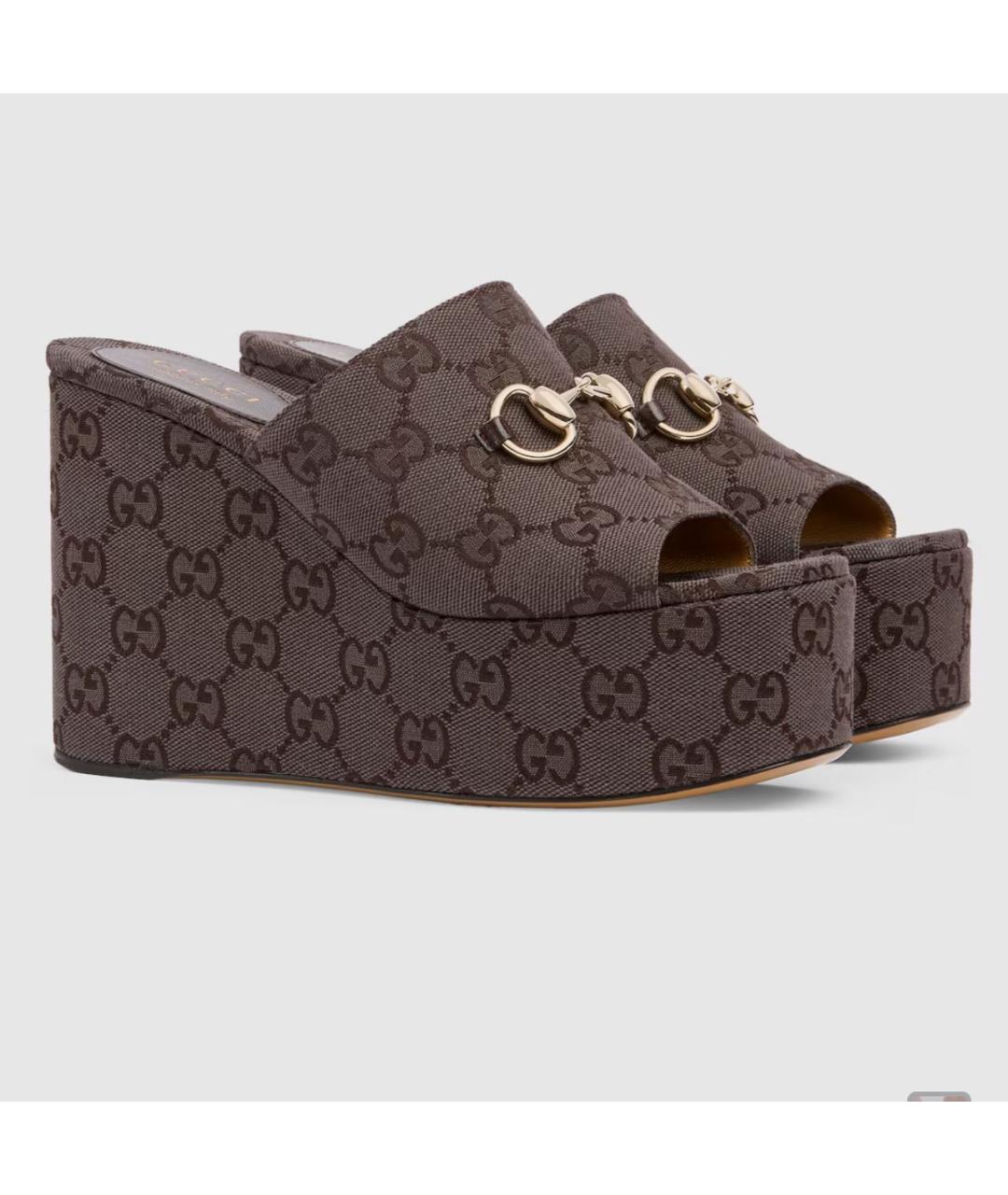 GUCCI Коричневые сабо, фото 5