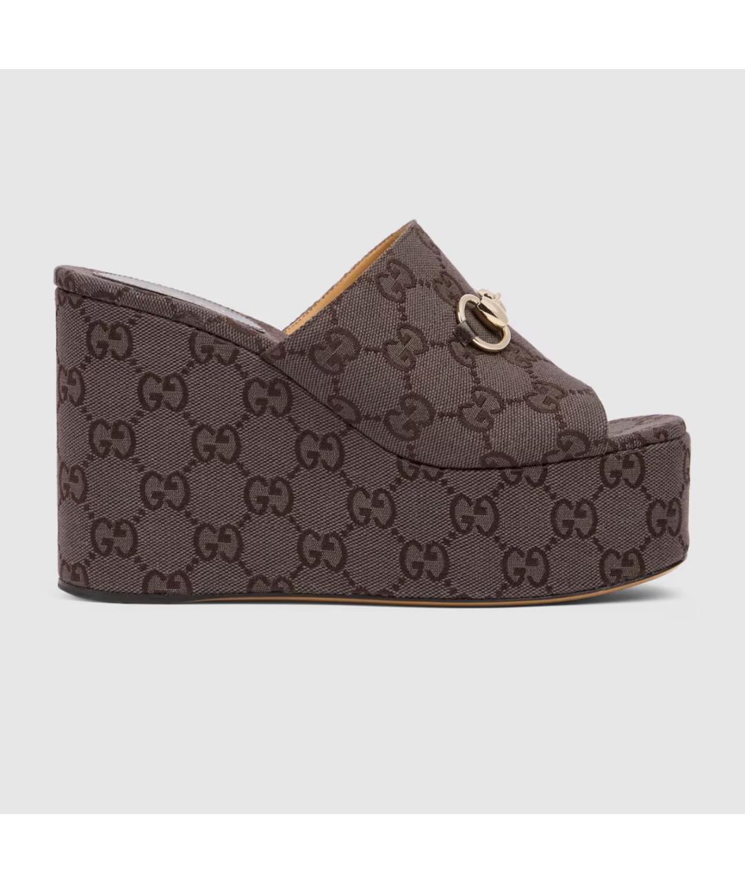 GUCCI Коричневые сабо, фото 6