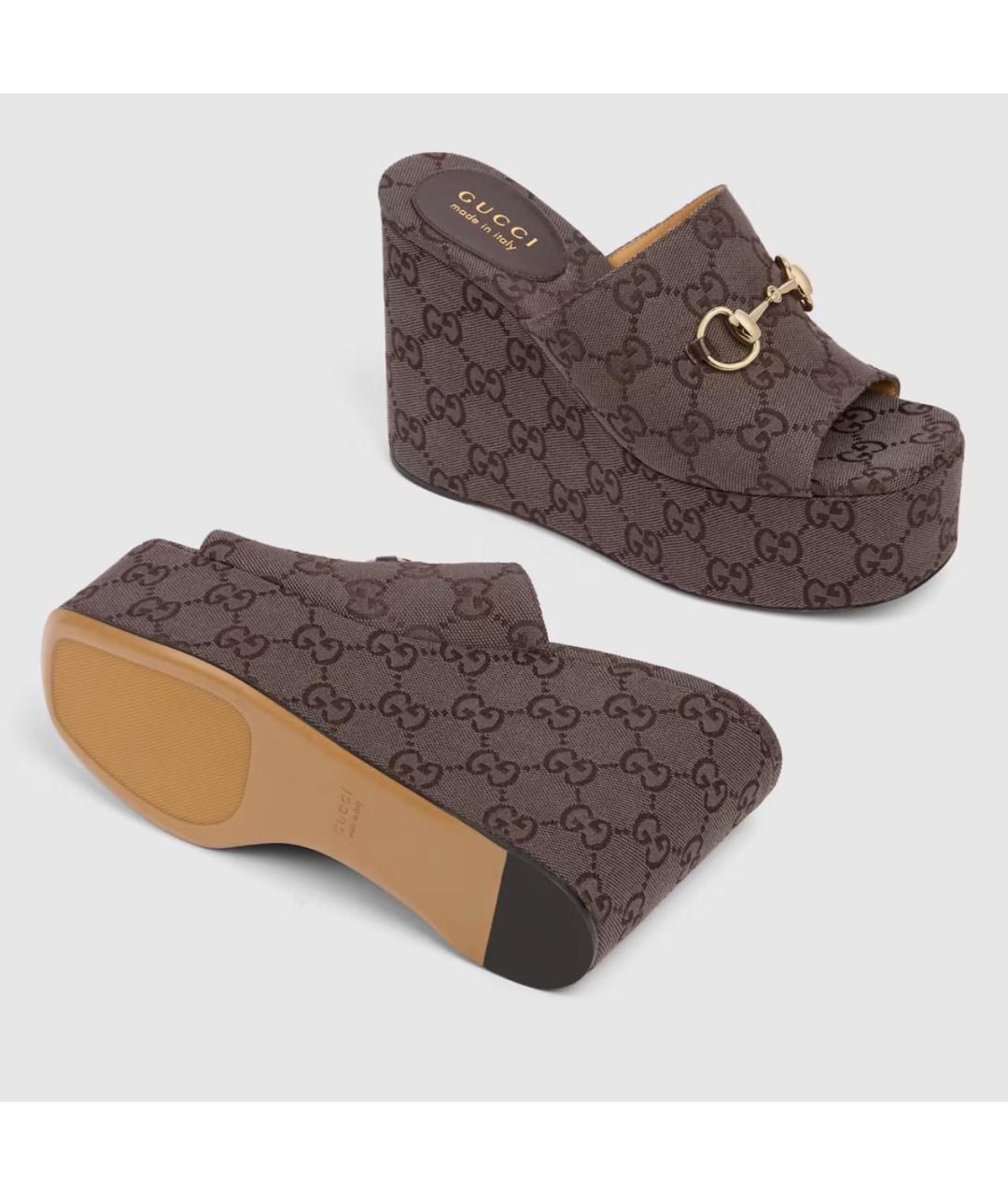 GUCCI Коричневые сабо, фото 2