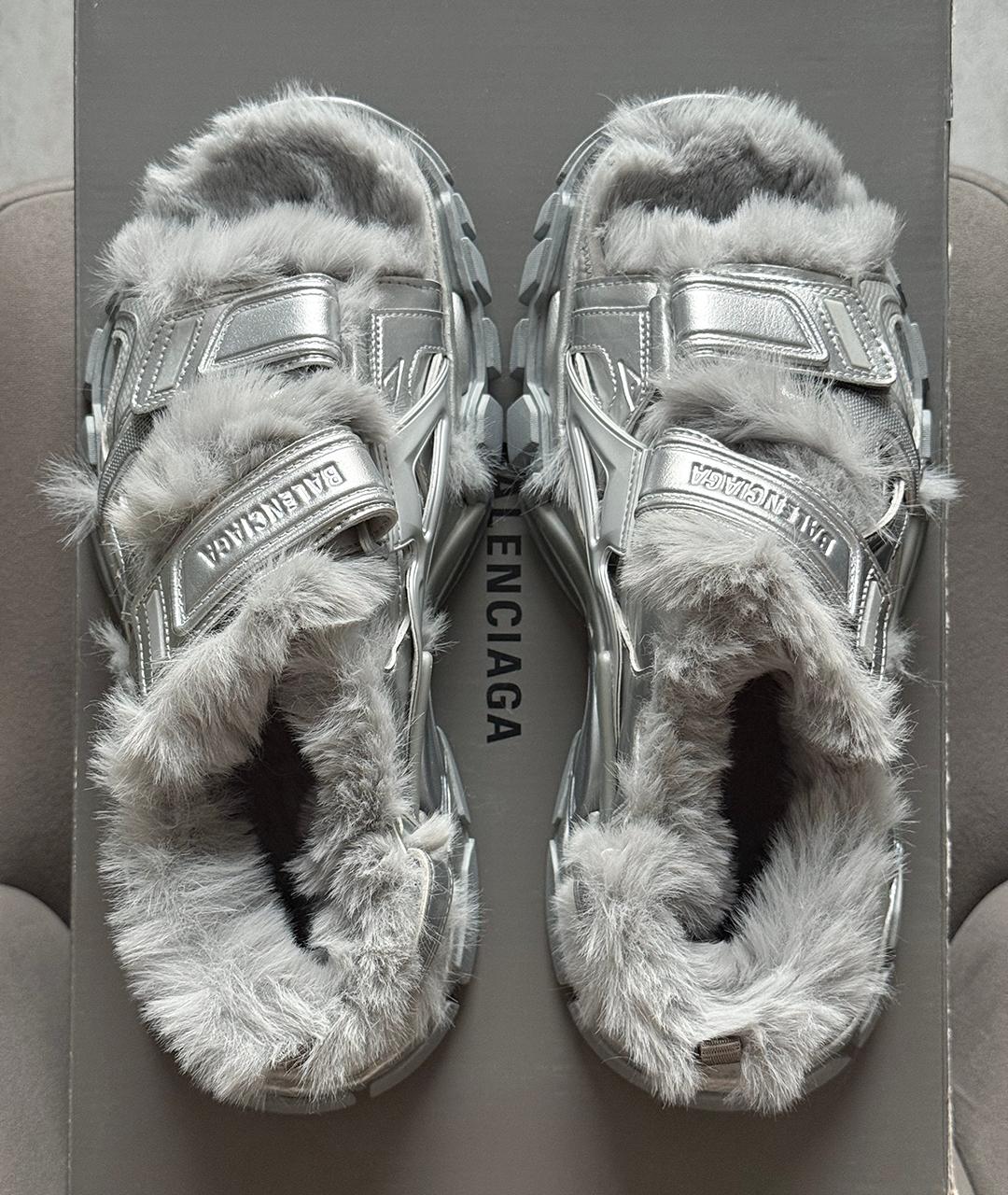 BALENCIAGA Серебряные сандалии, фото 5