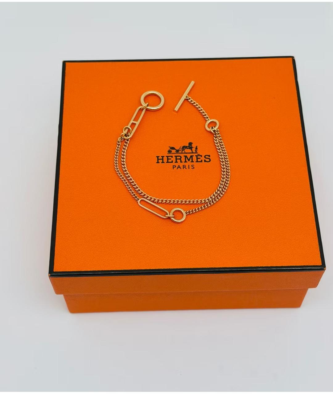 HERMES Золотой браслет из розового золота, фото 2