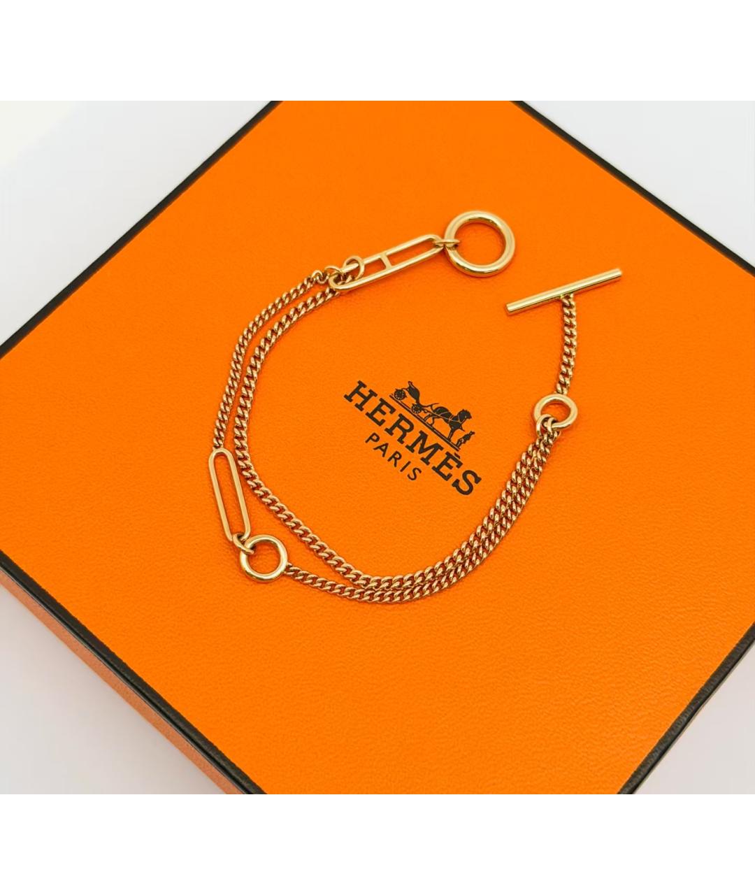 HERMES Золотой браслет из розового золота, фото 3