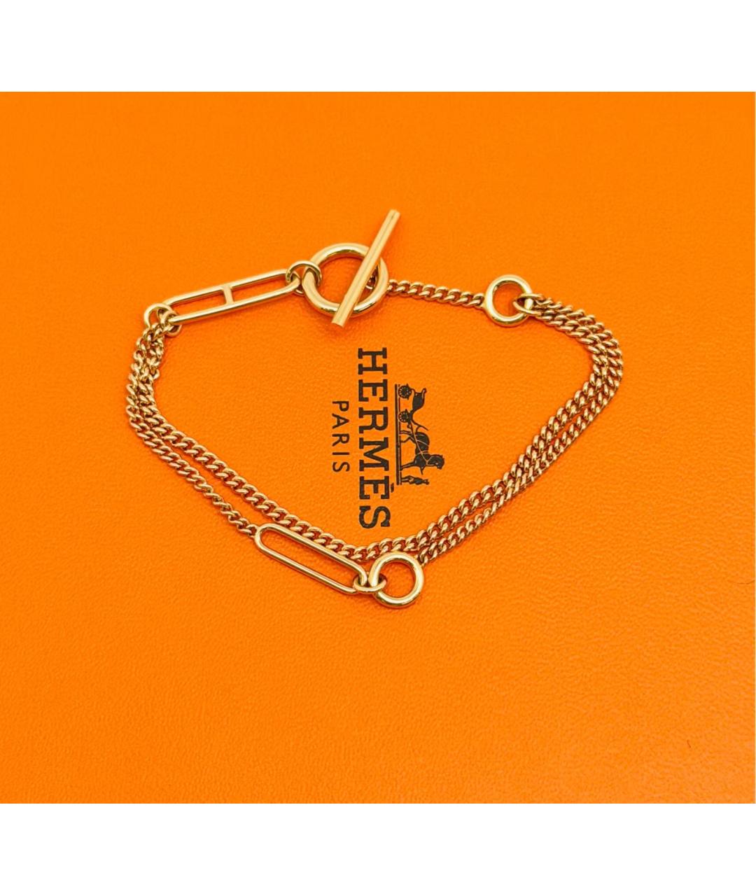 HERMES Золотой браслет из розового золота, фото 4