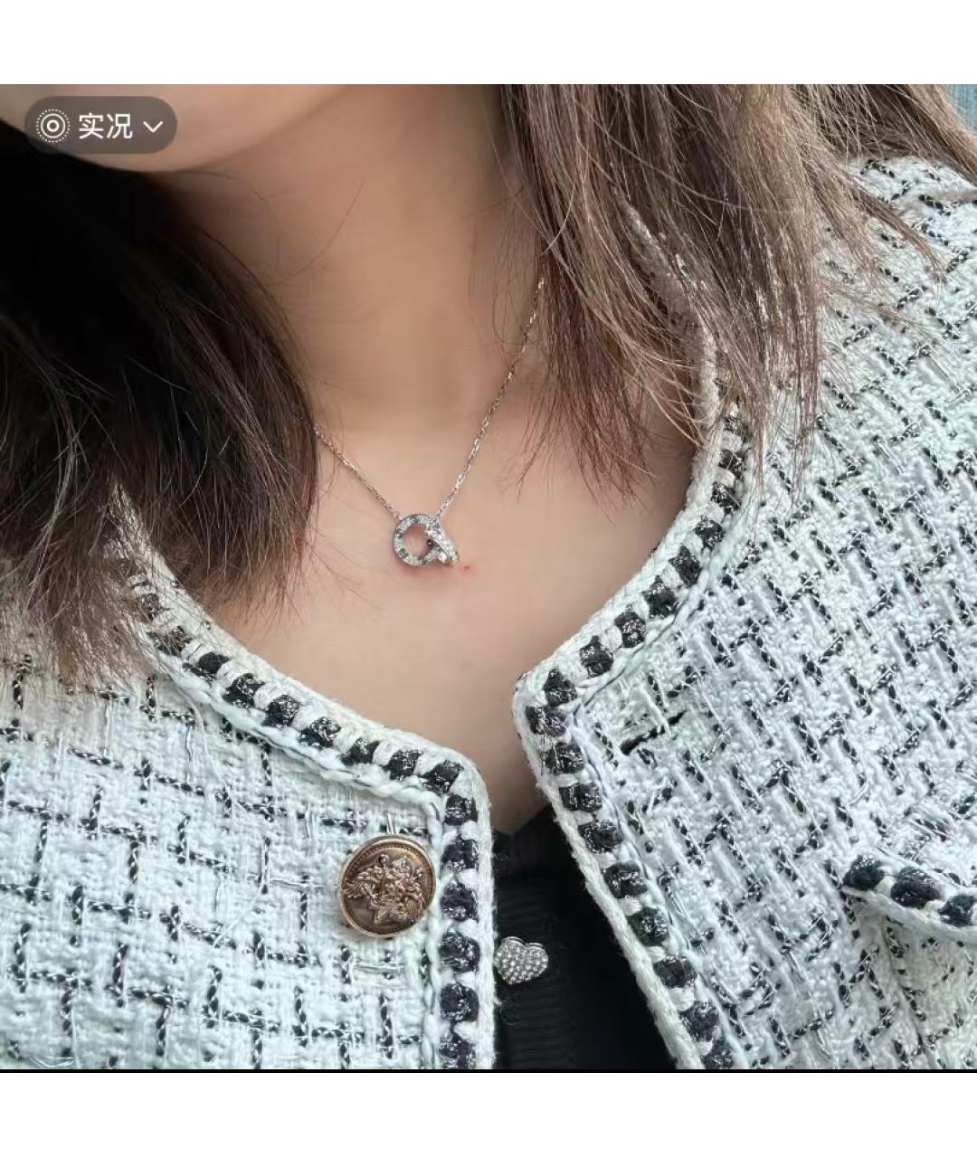 CARTIER Серебряное колье из белого золота, фото 4